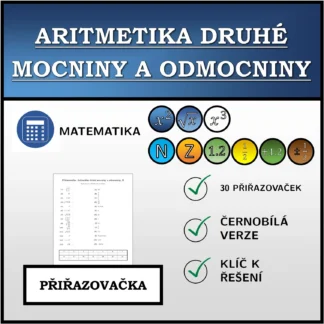 Přiřazovačka: Aritmetika druhé mocniny a odmocniny