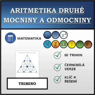 Trimino: Aritmetika druhé mocniny a odmocniny