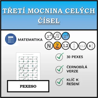Pexeso: Třetí mocnina celých čísel