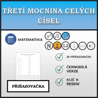 Přiřazovačka: Třetí mocnina celých čísel