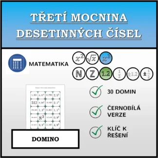 Domino: Třetí mocnina desetinných čísel