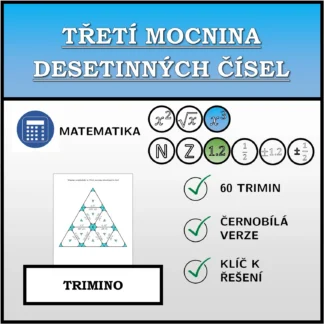 Trimino: Třetí mocnina desetinných čísel