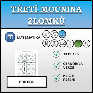 Pexeso: Třetí mocnina zlomků