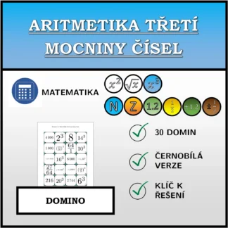 Domino: Aritmetika třetí mocniny čísel