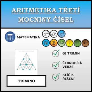 Trimino: Aritmetika třetí mocniny čísel