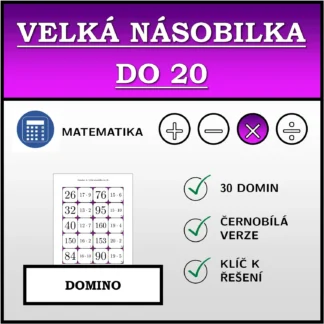 Domino: Velká násobilka do 20