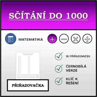Přiřazovačka: Sčítání do 1000