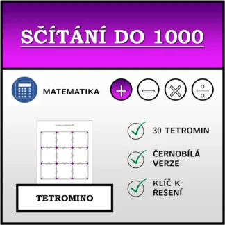 Tetromino: Sčítání do 1000
