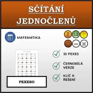 Pexeso: Sčítání jednočlenů