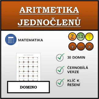 Domino: Aritmetika jednočlenů