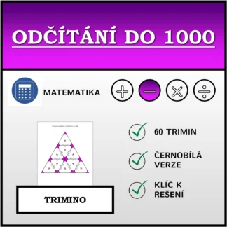 Trimino: Odčítání do 1000