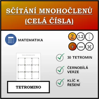Tetromino: Sčítání mnohočlenů (celá čísla)