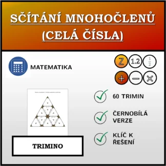 Trimino: Sčítání mnohočlenů (celá čísla)