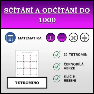 Tetromino: Sčítání a odčítání do 1000