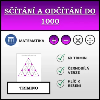 Trimino: Sčítání a odčítání do 1000