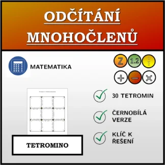 Tetromino: Odčítání mnohočlenů