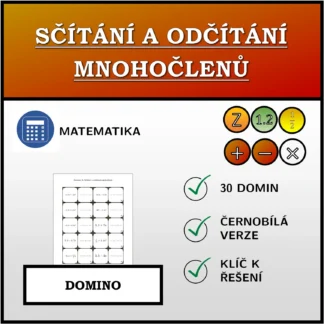 Domino: Sčítání a odčítání mnohočlenů