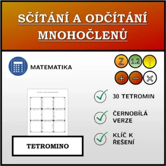 Tetromino: Sčítání a odčítání mnohočlenů