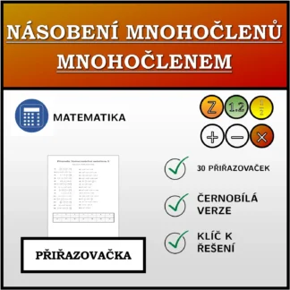 Přiřazovačka: Násobení mnohočlenů mnohočlenem