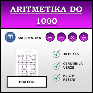 Pexeso: Aritmetika do 1000