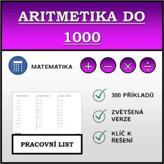 Pracovní list: Aritmetika do 1000