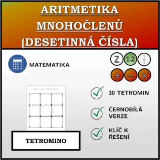 Tetromino: Aritmetika mnohočlenů (desetinná čísla)