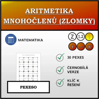 Pexeso: Aritmetika mnohočlenů (zlomky)