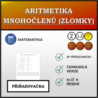 Přiřazovačka: Aritmetika mnohočlenů (zlomky)