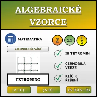 Tetromino: Algebraické vzorce, zjednodušování