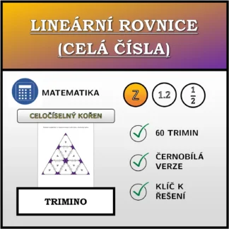 Trimino: Lineární rovnice (celá čísla), celočíselný kořen