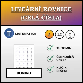 Domino: Lineární rovnice (celá čísla)