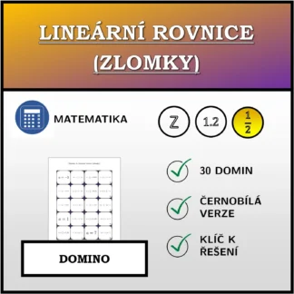 Domino: Lineární rovnice (zlomky)