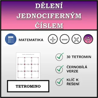 Tetromino: Dělení jednociferným číslem