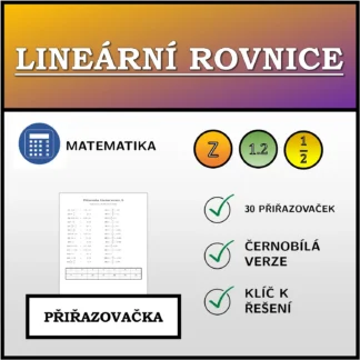 Přiřazovačka: Lineární rovnice