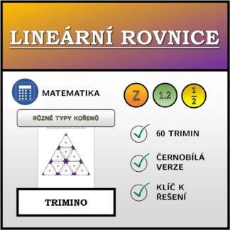 Trimino: Lineární rovnice, různé typy kořenů