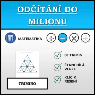 Trimino: Odčítání do milionu