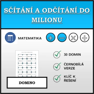Domino: Sčítání a odčítání do milionu