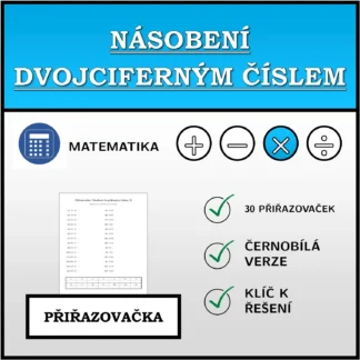 Přiřazovačka: Násobení dvojciferným číslem