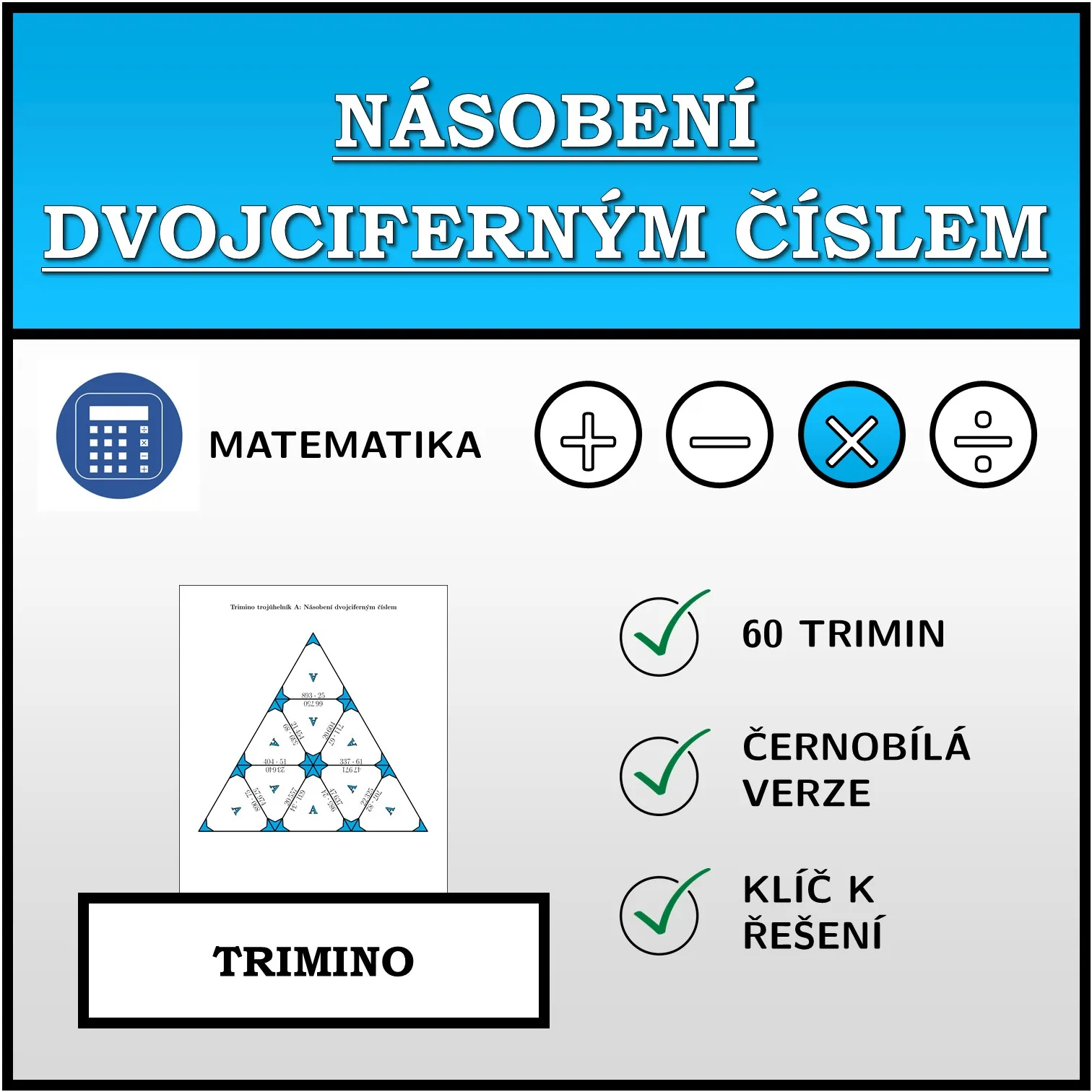 Trimino: Násobení dvojciferným číslem