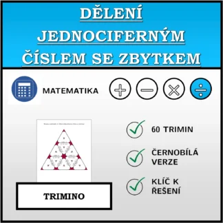 Trimino: Dělení jednociferným číslem se zbytkem