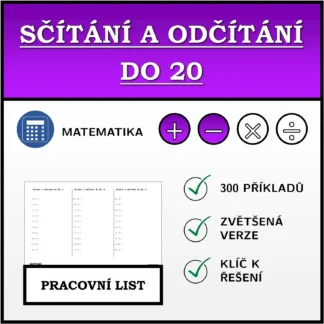 Pracovní list: Sčítání a odčítání do 20