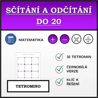 Tetromino: Sčítání a odčítání do 20
