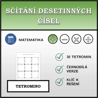 Tetromino: Sčítání desetinných čísel