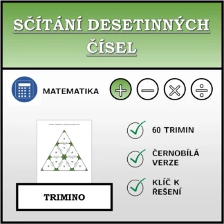 Trimino: Sčítání desetinných čísel