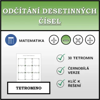 Tetromino: Odčítání desetinných čísel