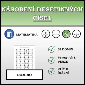 Domino: Násobení desetinných čísel