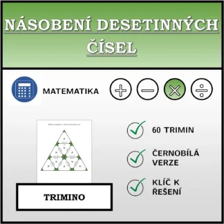 Trimino: Násobení desetinných čísel