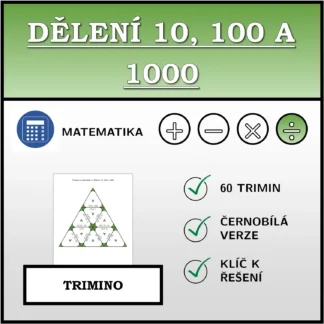 Trimino: Dělení 10, 100 a 1000