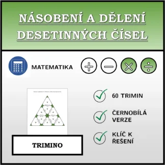 Trimino: Násobení a dělení desetinných čísel