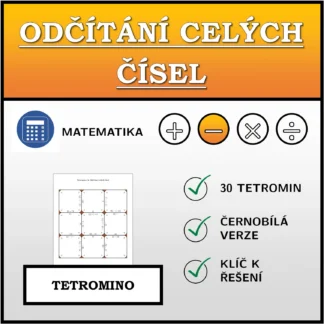 Tetromino: Odčítání celých čísel
